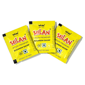 MILAN SUGANDHI SAUNF - 1 box (50 sachets) - Fresh & Fragrant - Breath Freshening Digestive - Traditional Spice & Proprietary Blend