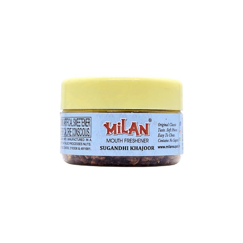 Milan Sugandhi Khajoor 30g - Easy To Chew - Small Pieces - Original Classic Taste - Contains No Supari - 1 Dibbi