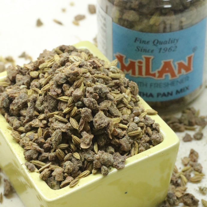 MILAN MEETHA - Mouth Freshener - 1 Bottle (70g) - Crisp, Cool & Sweet Taste - Cleans Your Mouth - Contains Traditional Ingredients - No Supari - (Featured Product Image)