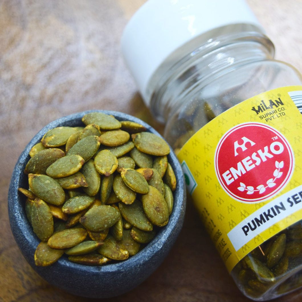 Milan Pumpkin Seeds (Emesko) - 2 Bottles - Salted & Roasted - Delicious Evening Snack - Free Shipping (Featured Product Image)