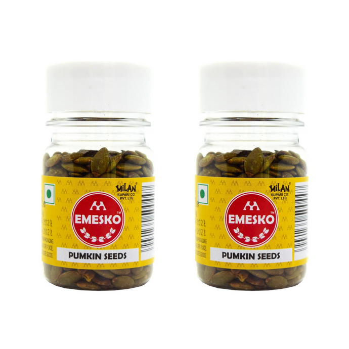 Milan Pumpkin Seeds (Emesko) - 2 Bottles - Salted & Roasted - Delicious Evening Snack - Free Shipping